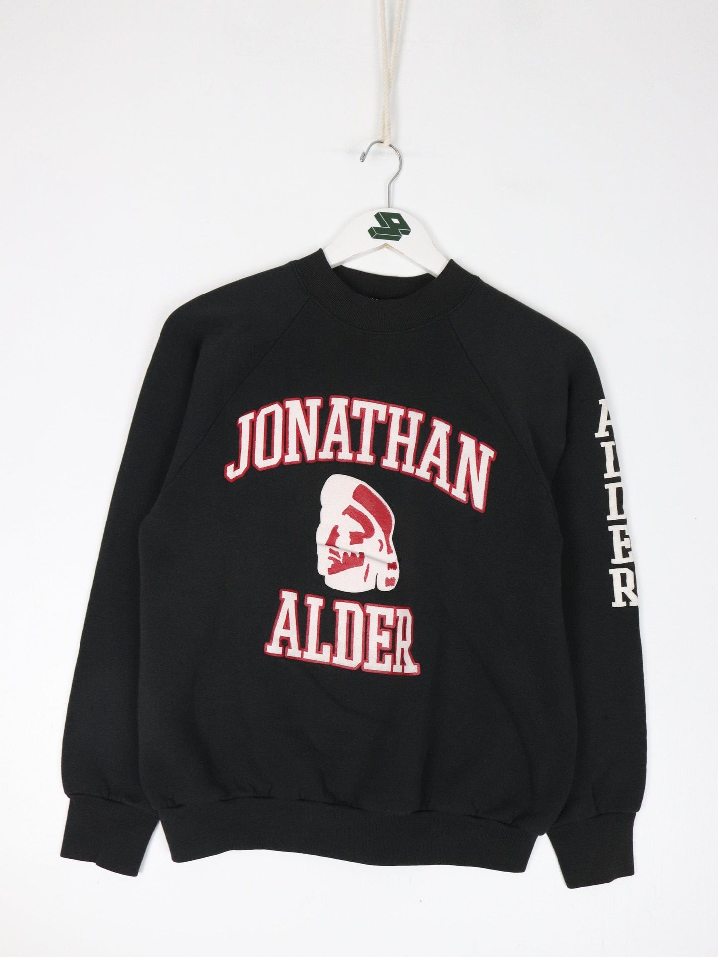 Vintage Jonathan Alder Sweatshirt Fits Mens Small Black College Sweater 90s