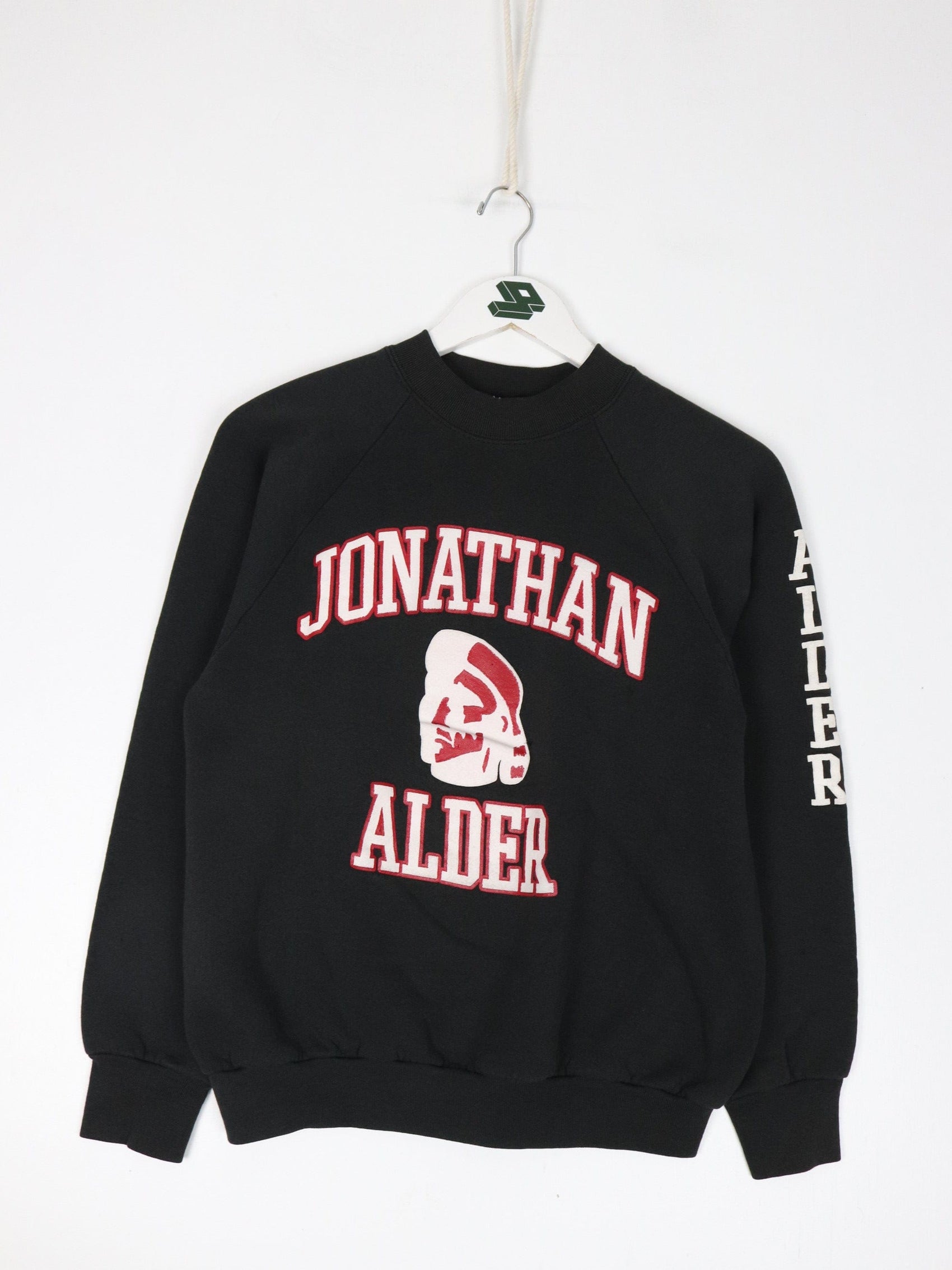 Vintage Jonathan Alder Sweatshirt Fits Mens Small Black College Sweater 90s