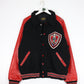 Vintage Jostens Jacket Mens XL Black Red Wool Varsity Coat