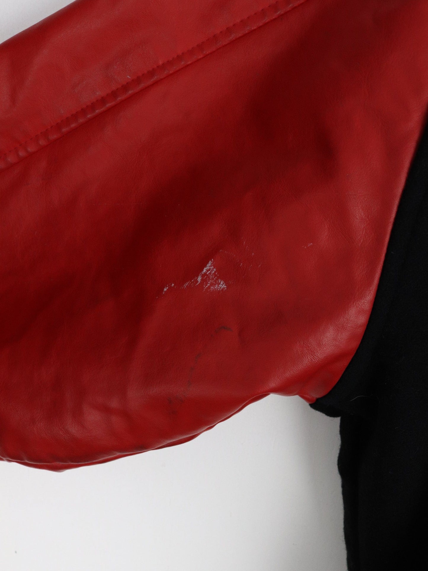 Vintage Jostens Jacket Mens XL Black Red Wool Varsity Coat