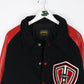 Vintage Jostens Jacket Mens XL Black Red Wool Varsity Coat
