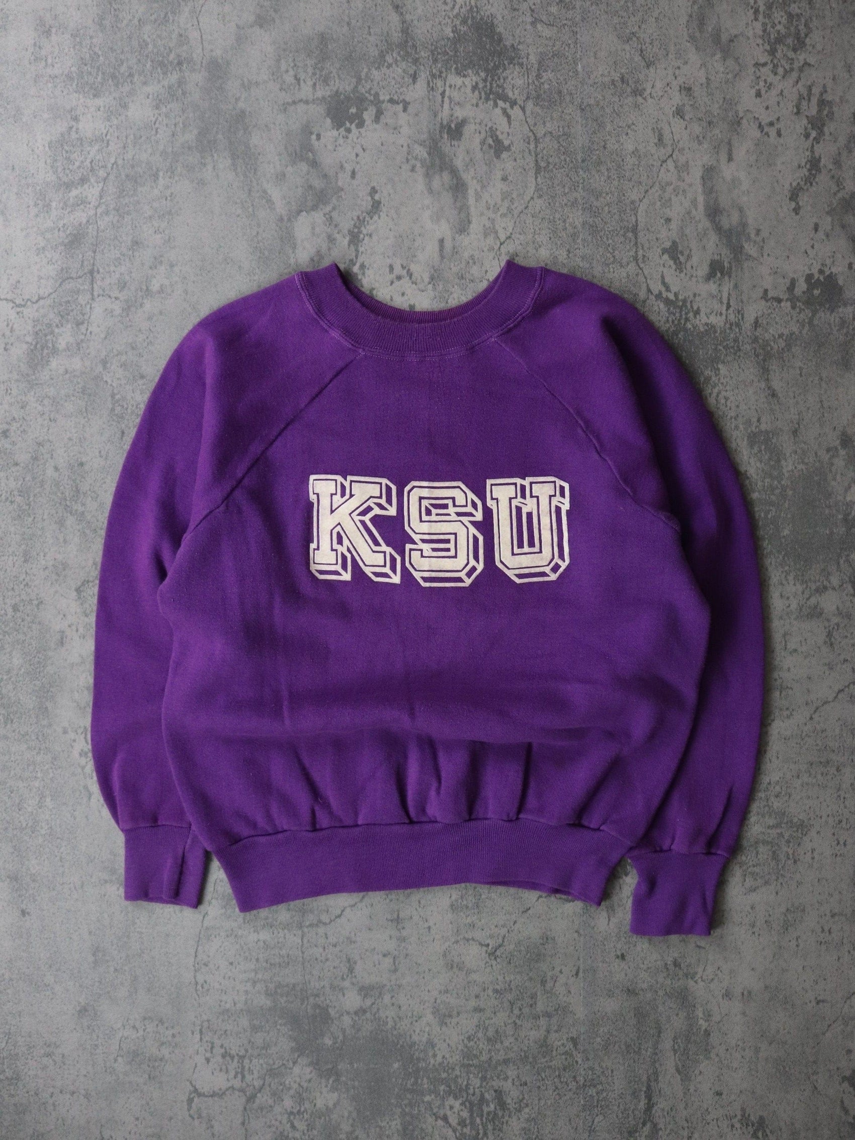 Vintage Kansas State University Sweatshirt Mens Small Purple 70s 80s College