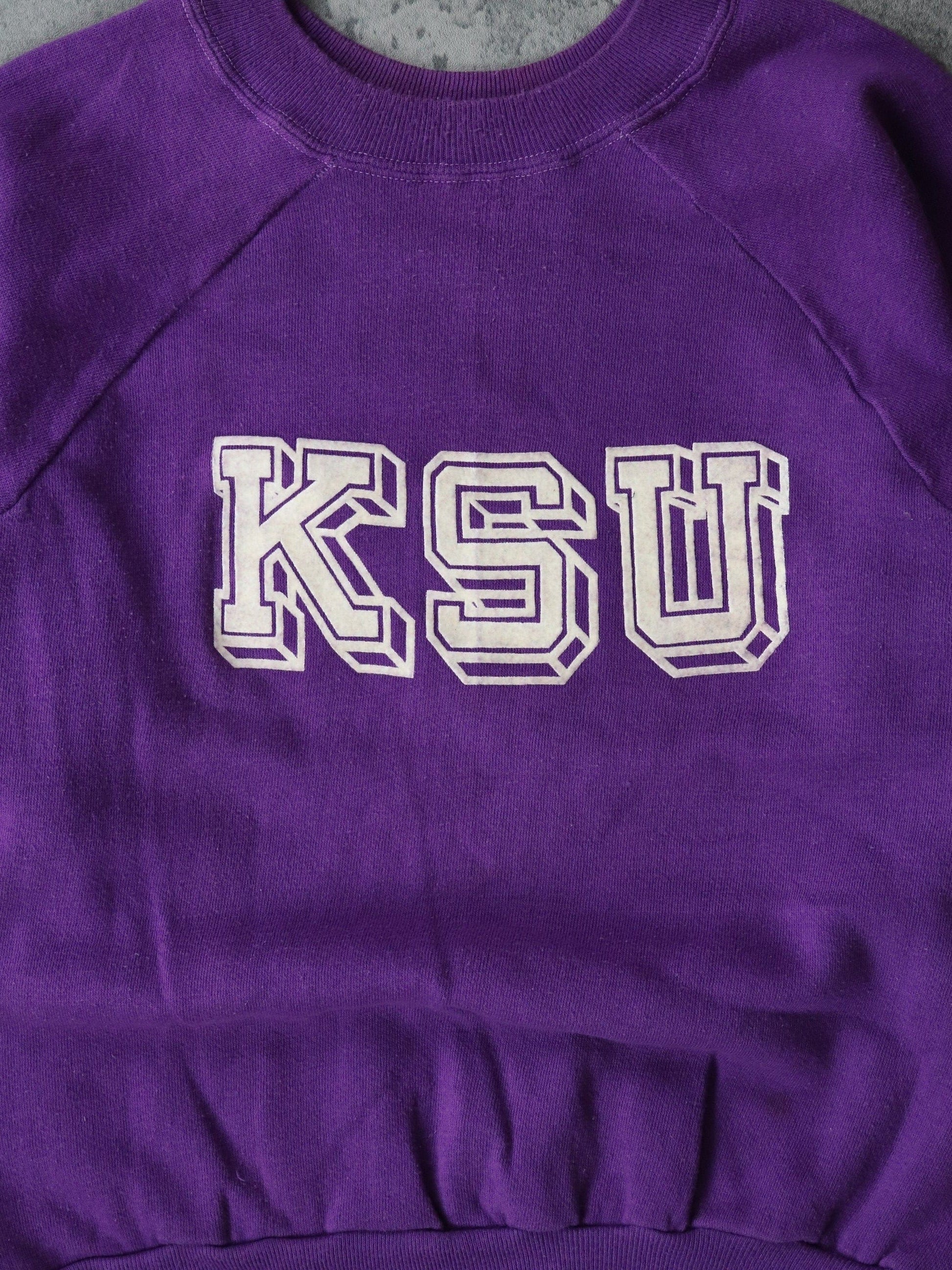 Vintage Kansas State University Sweatshirt Mens Small Purple 70s 80s College from propervintagecanada