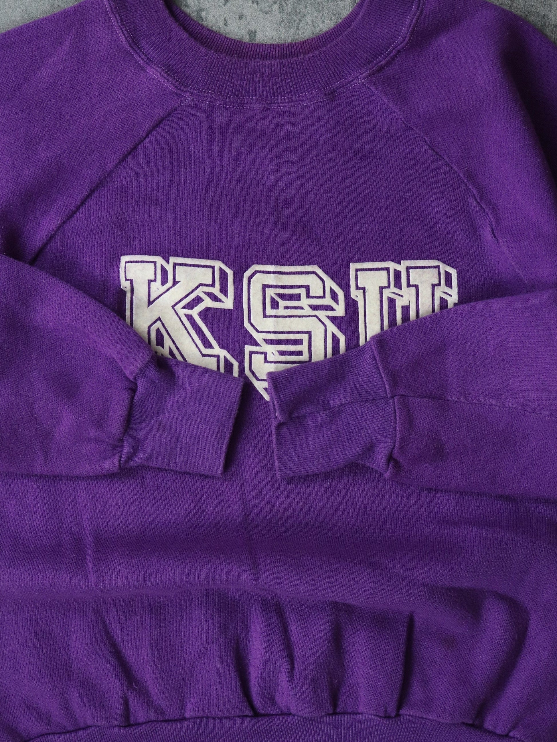 Vintage Kansas State University Sweatshirt Mens Small Purple 70s 80s College from propervintagecanada