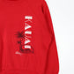 Vintage Kauai Sweatshirt Adult Small Red Hawaii Floral Beach Sweater
