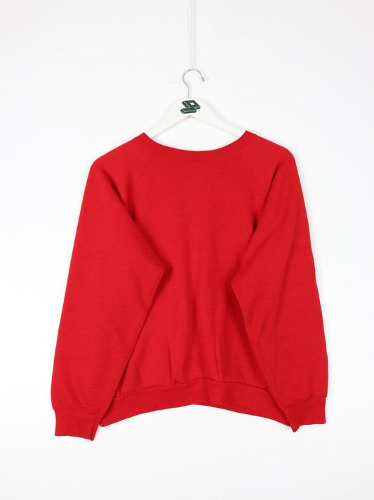 Vintage Kauai Sweatshirt Adult Small Red Hawaii Floral Beach Sweater