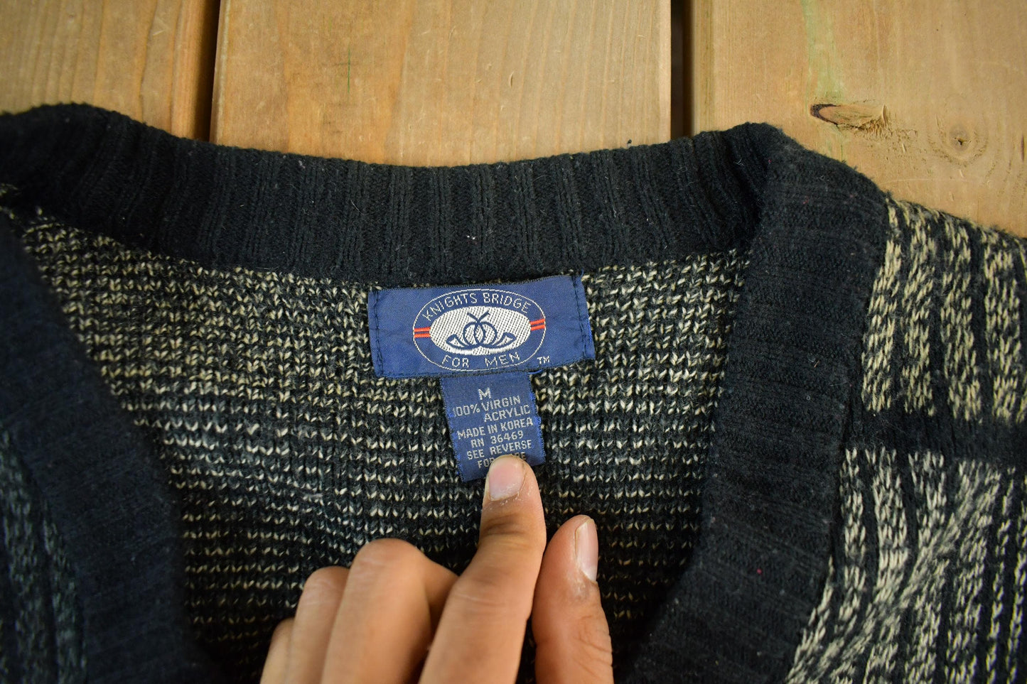 Vintage Knights Bridge Knit Cardigan Sweater Men's Medium from propervintagecanada