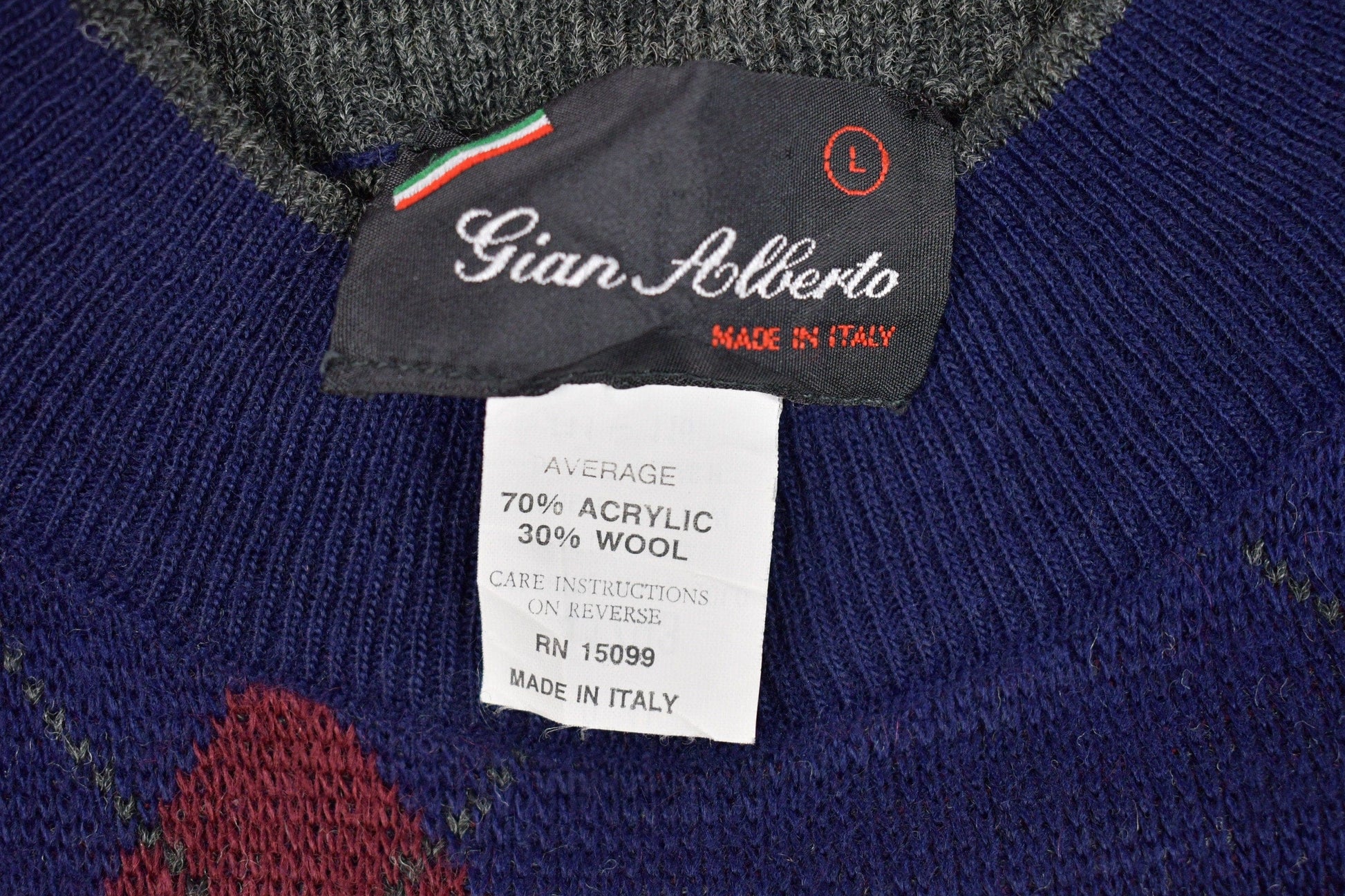 Vintage Knitted Gian Alberto Sweater Men's Large from propervintagecanada