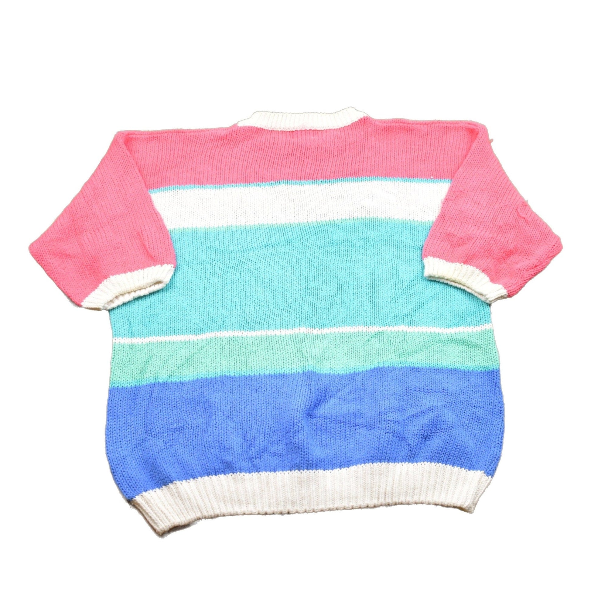 Vintage Koret City Blues Knitted Short Sleeve Sweater Men's XL from propervintagecanada