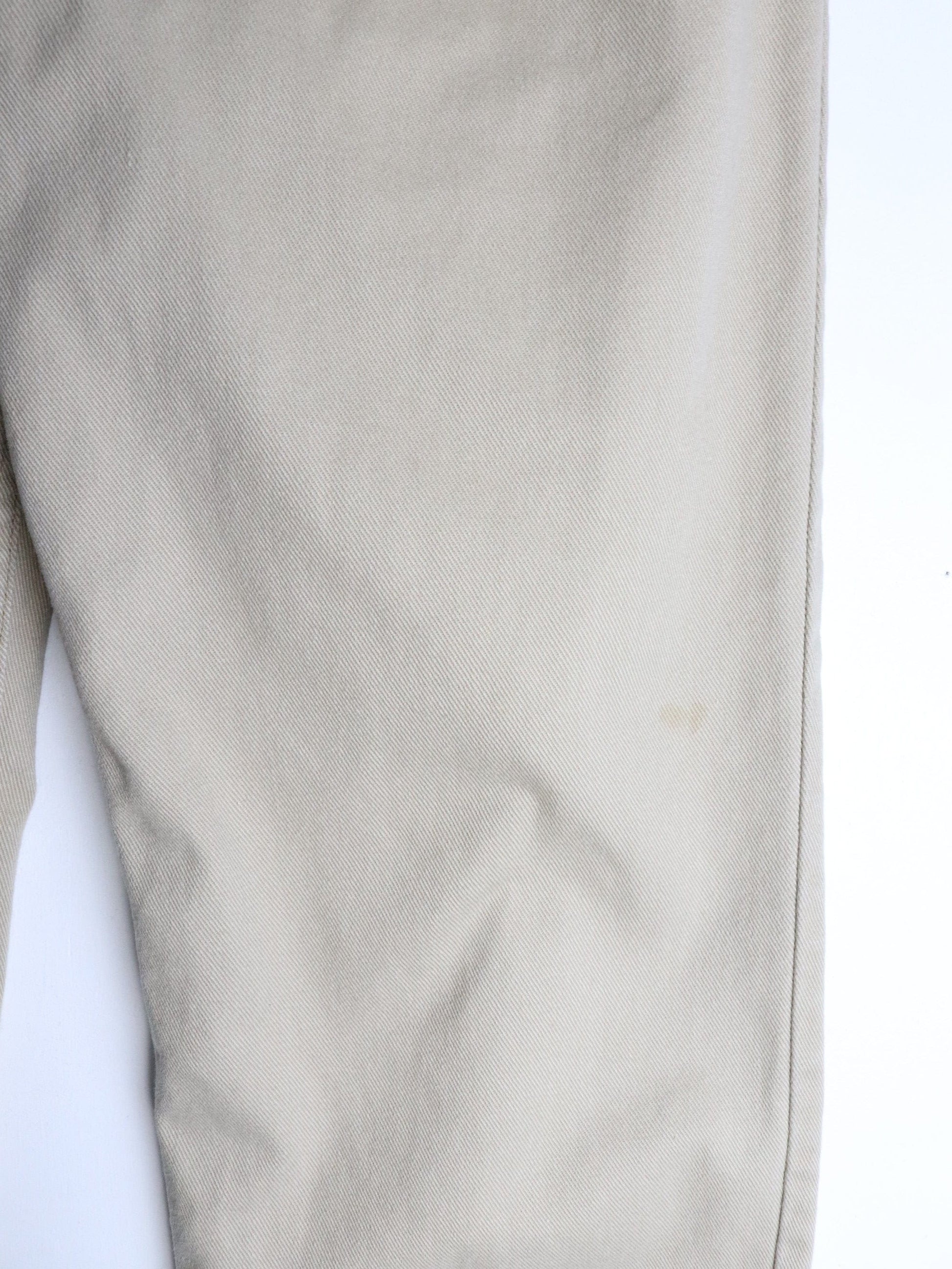 Vintage L.L. Bean Pants Mens 34 x 30 Beige Denim Jeans from propervintagecanada