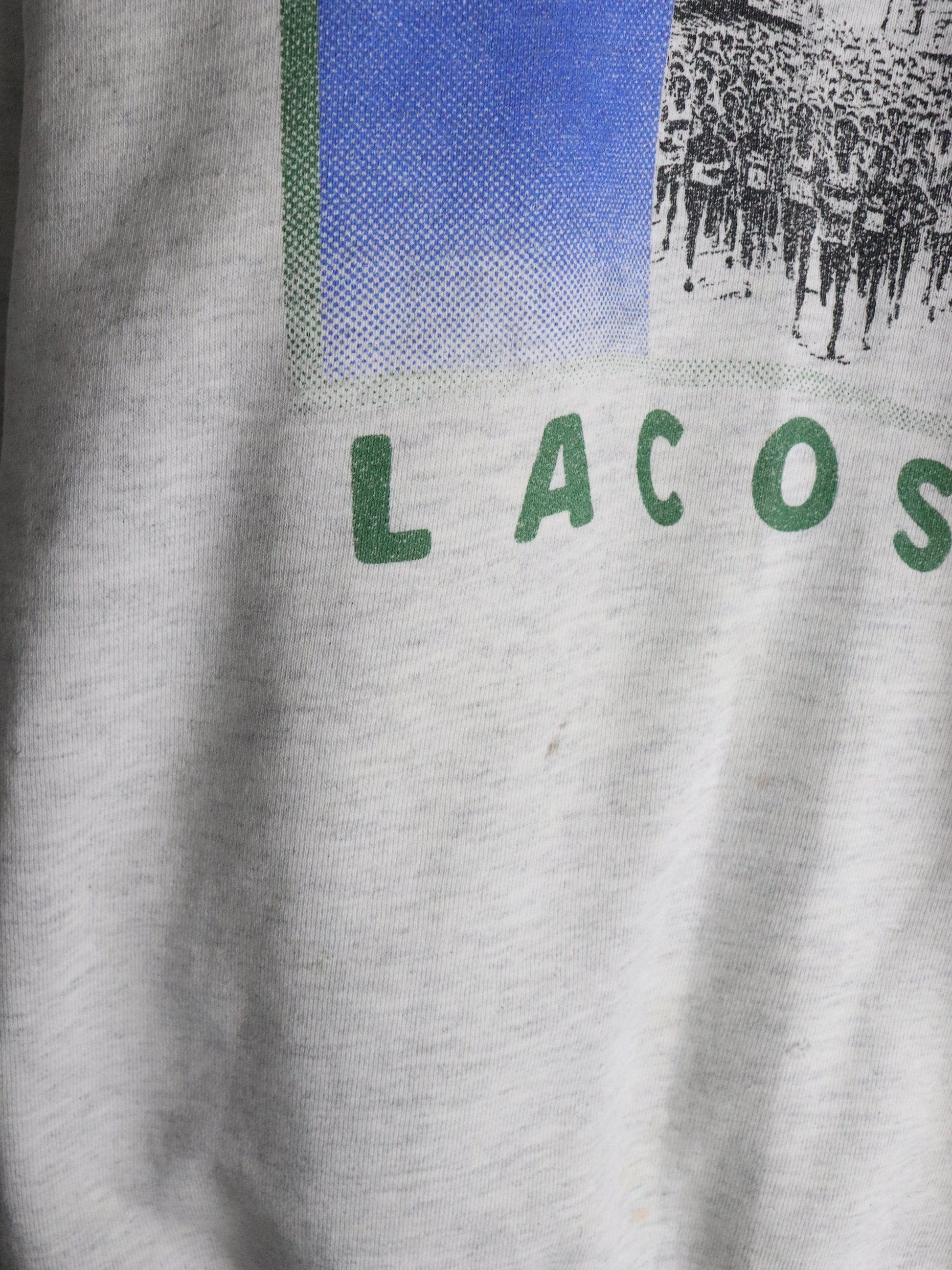 Vintage Lacoste Sweatshirt Mens XL Grey Thrashed from propervintagecanada