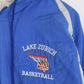 Vintage Lake Zurich Basketball Jacket Mens Large Blue School Windbreaker
