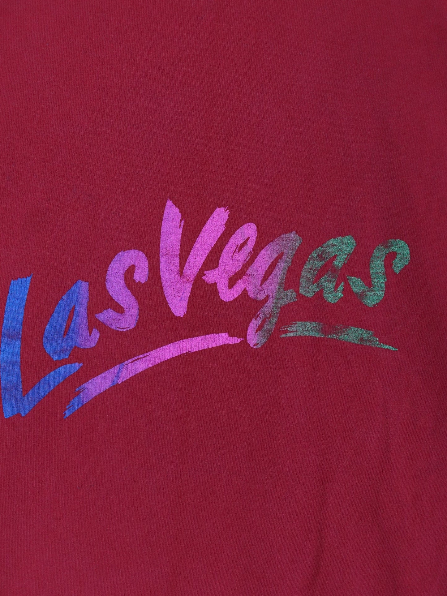 Vintage Las Vegas T Shirt Mens XL Red 90s