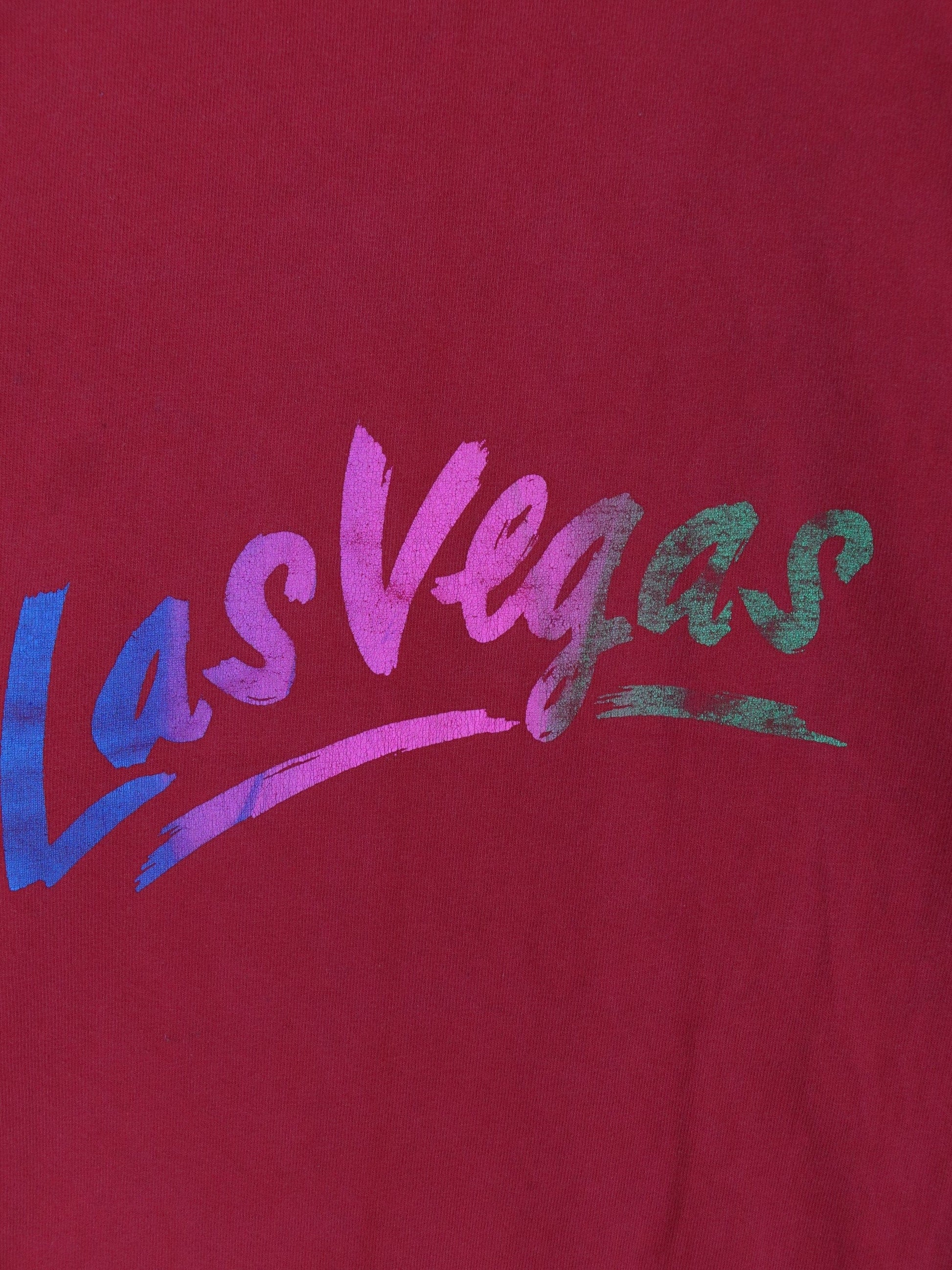 Vintage Las Vegas T Shirt Mens XL Red 90s