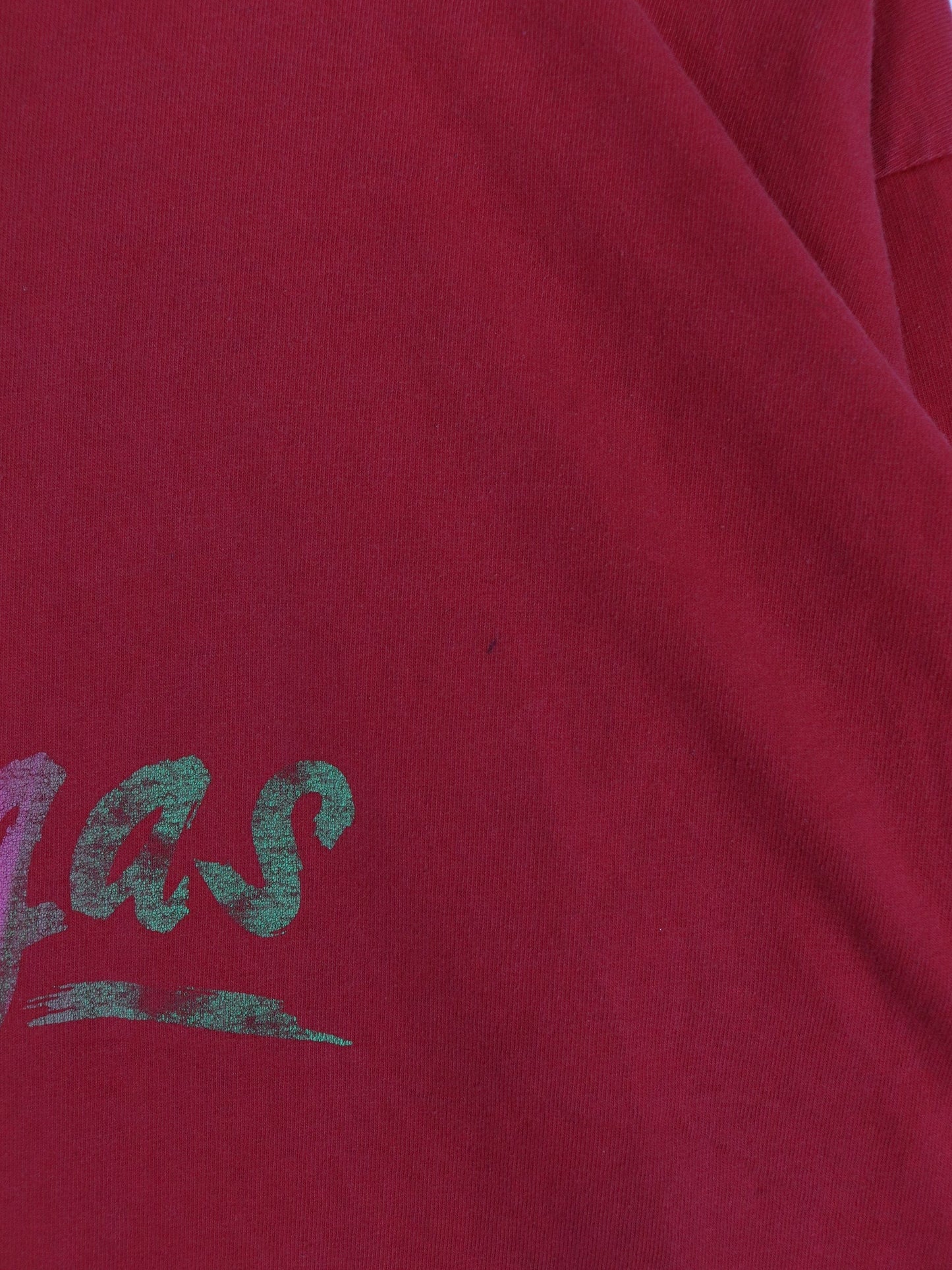 Vintage Las Vegas T Shirt Mens XL Red 90s