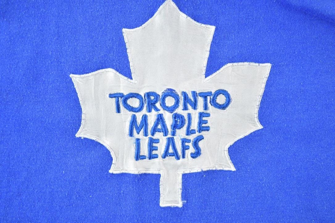 Vintage Late 80s Early 90s Starter Toronto Maple Leafs NHL Hockey Embroidered Crewneck Sweatshirt Men's Large from propervintagecanada