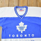 Vintage Late 80s Early 90s Starter Toronto Maple Leafs NHL Hockey Embroidered Crewneck Sweatshirt Men's Large from propervintagecanada