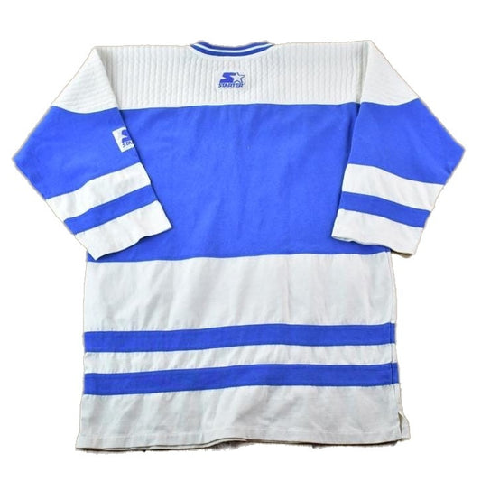 Vintage Late 80s Early 90s Starter Toronto Maple Leafs NHL Hockey Embroidered Crewneck Sweatshirt Men's Large from propervintagecanada