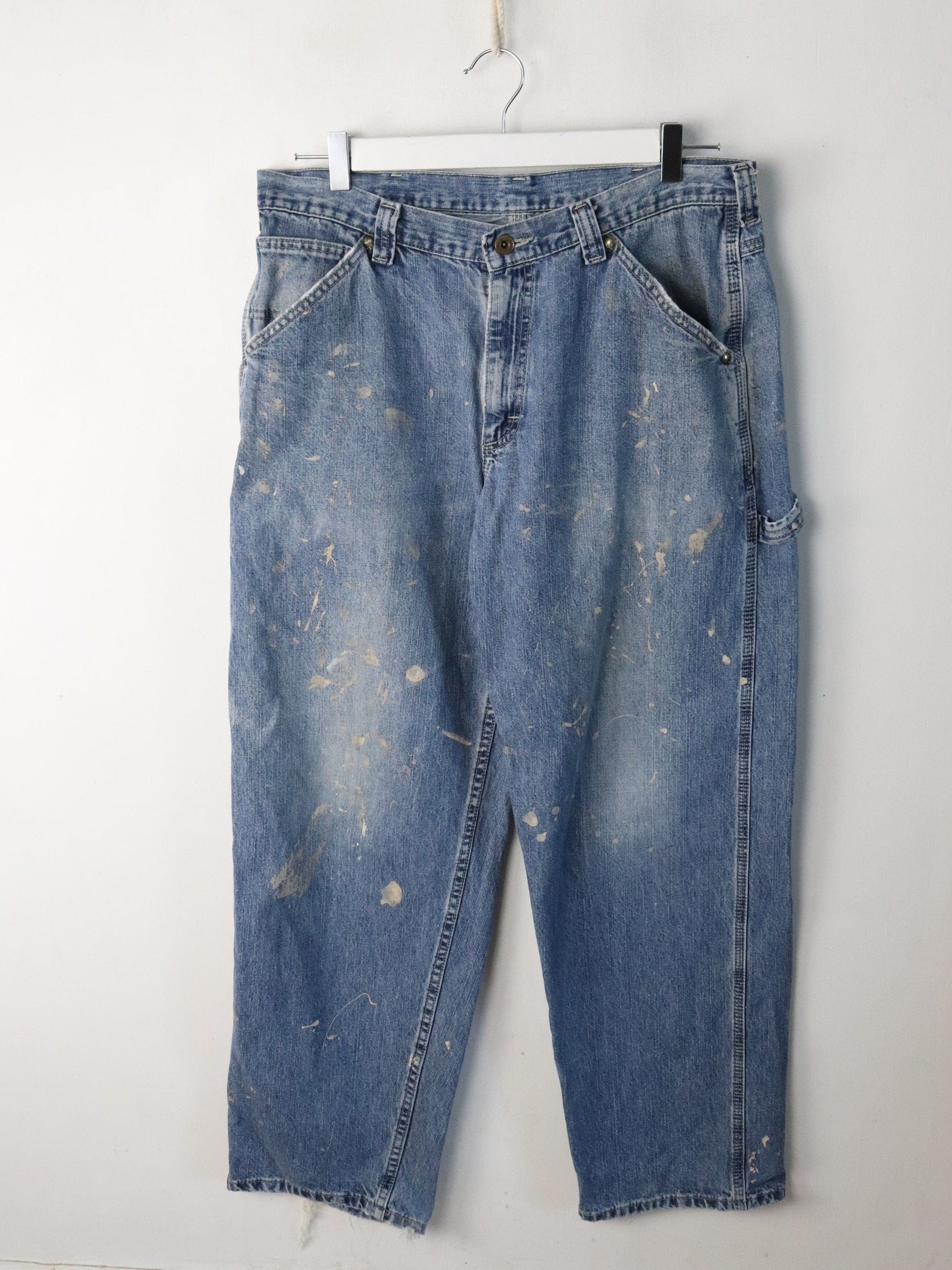 Vintage Lee Denim Jeans Mens 34 x 31 Blue Carpenter