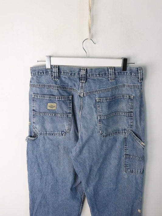 Vintage Lee Denim Jeans Mens 34 x 31 Blue Carpenter