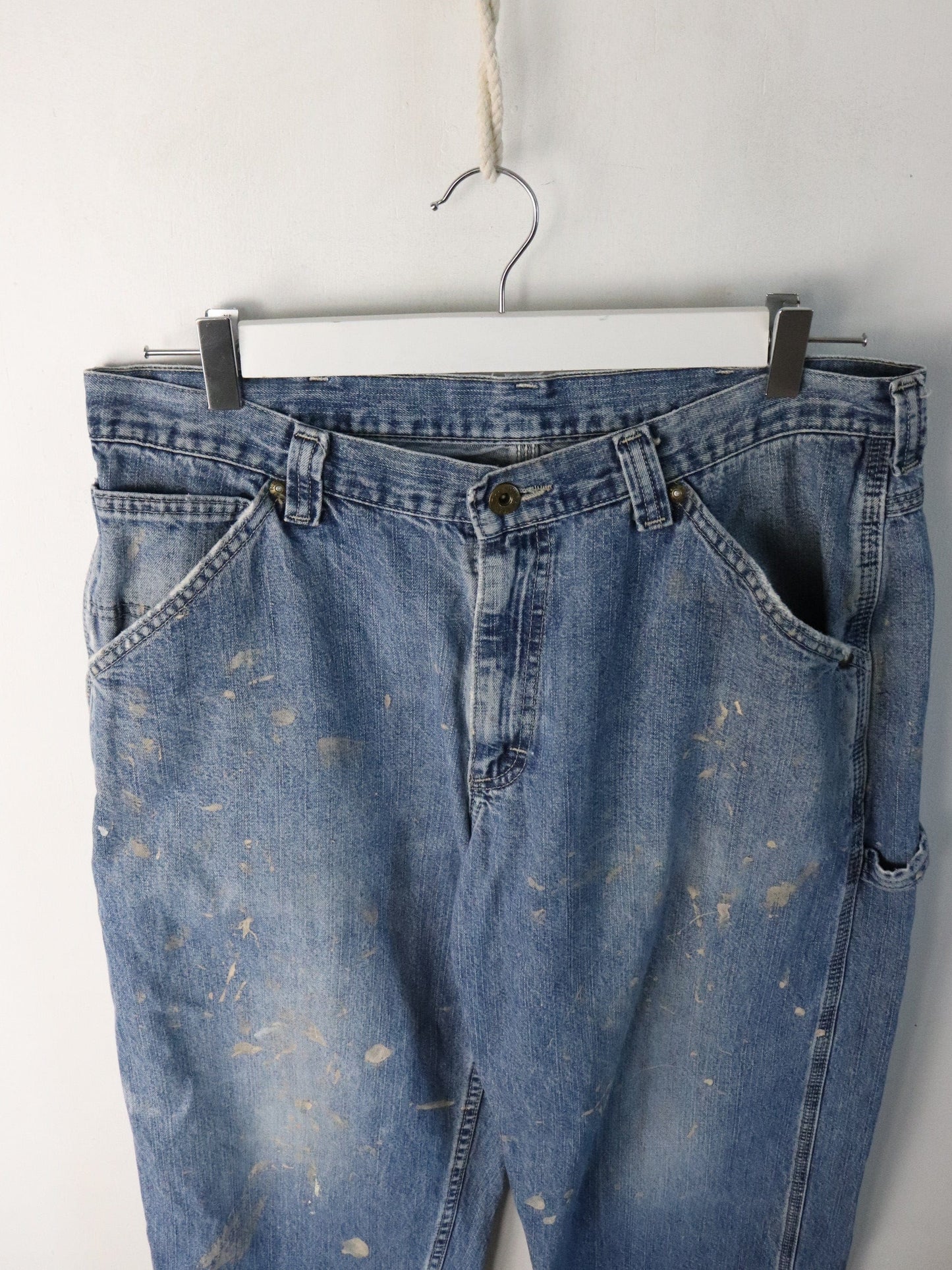 Vintage Lee Denim Jeans Mens 34 x 31 Blue Carpenter