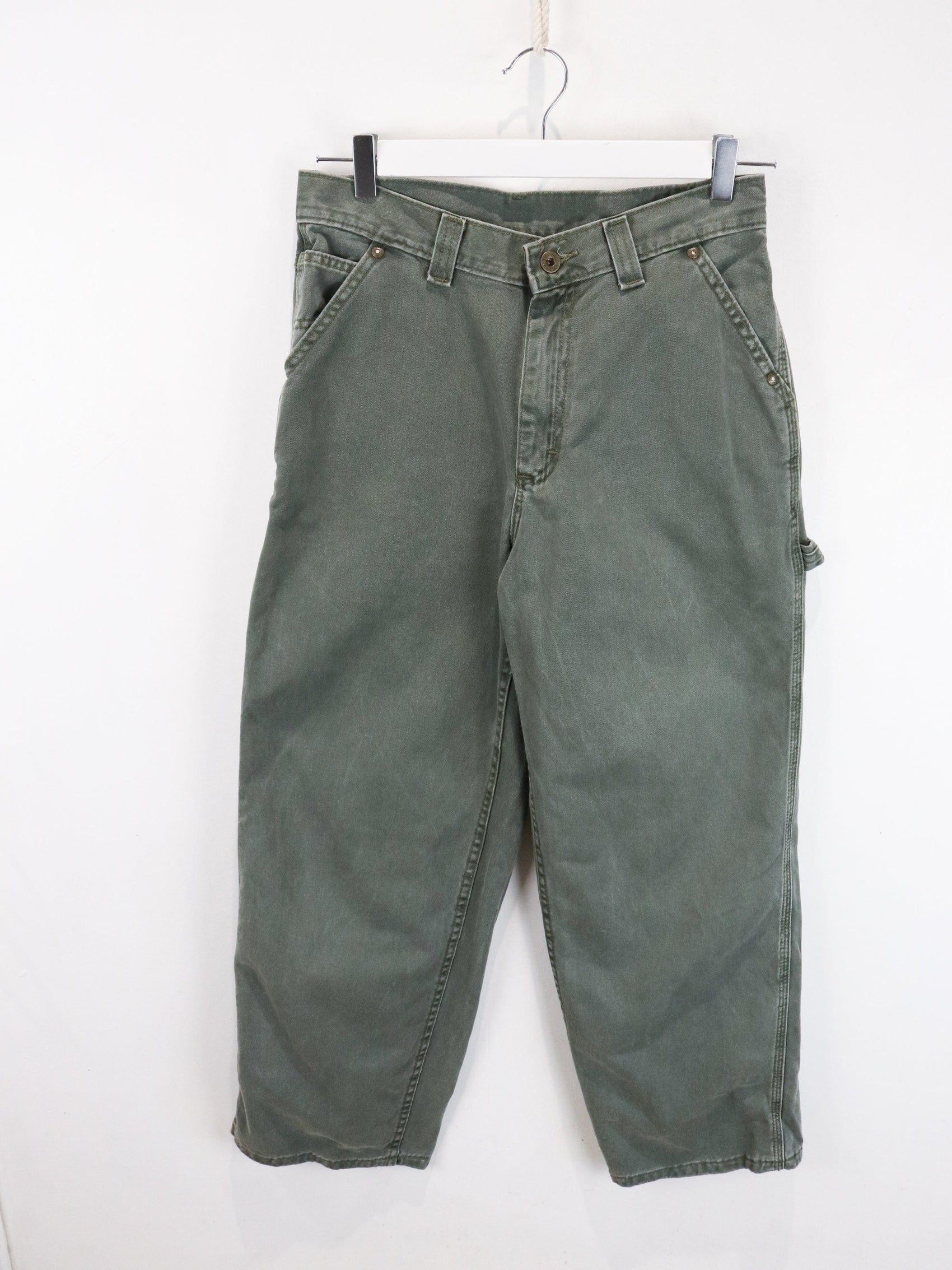 Vintage Lee Dungaree Pants Womens 9 Pet. Green from propervintagecanada