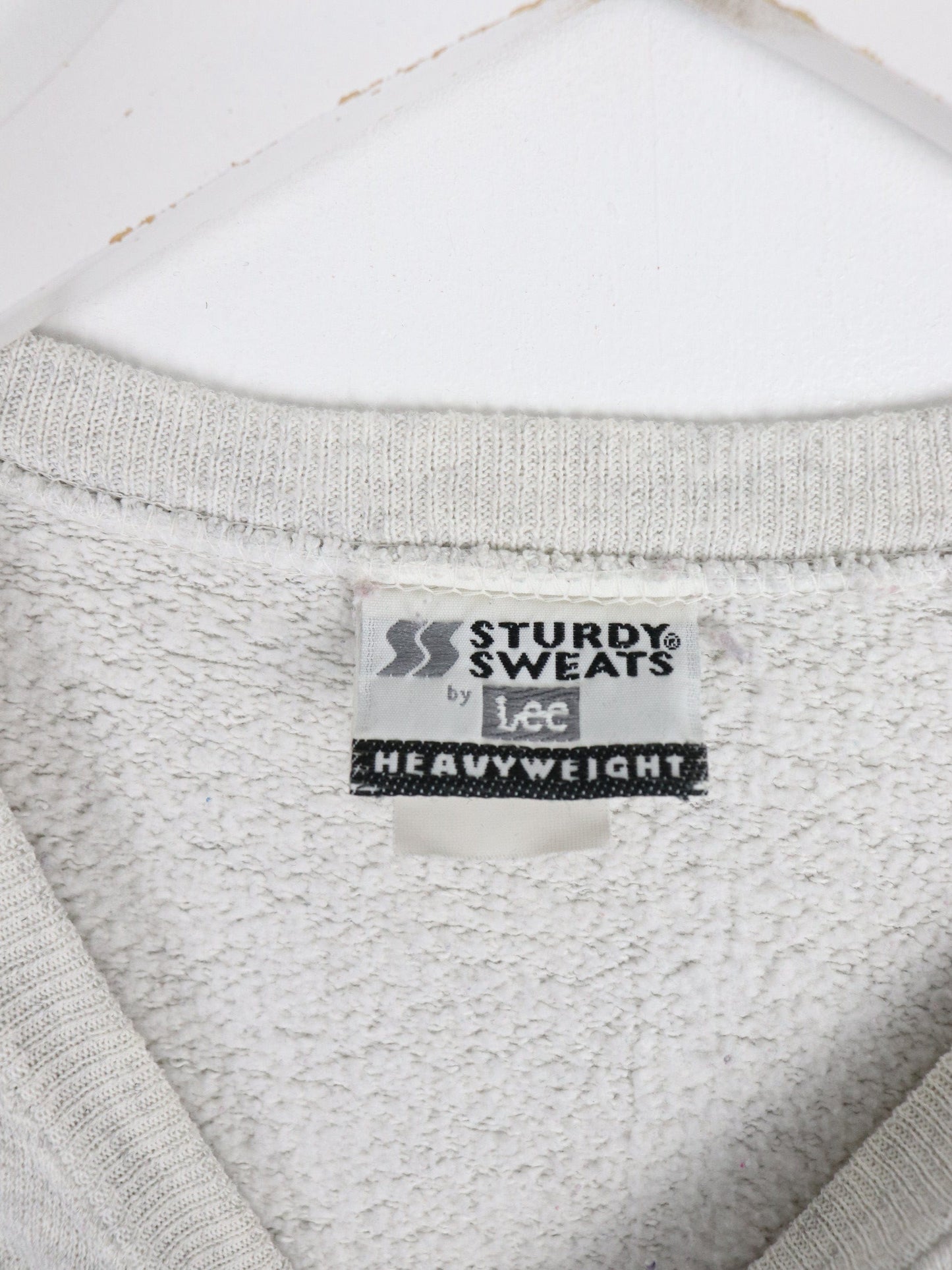 Vintage Lee Sweatshirt Womens Medium Grey Heart 3D from propervintagecanada