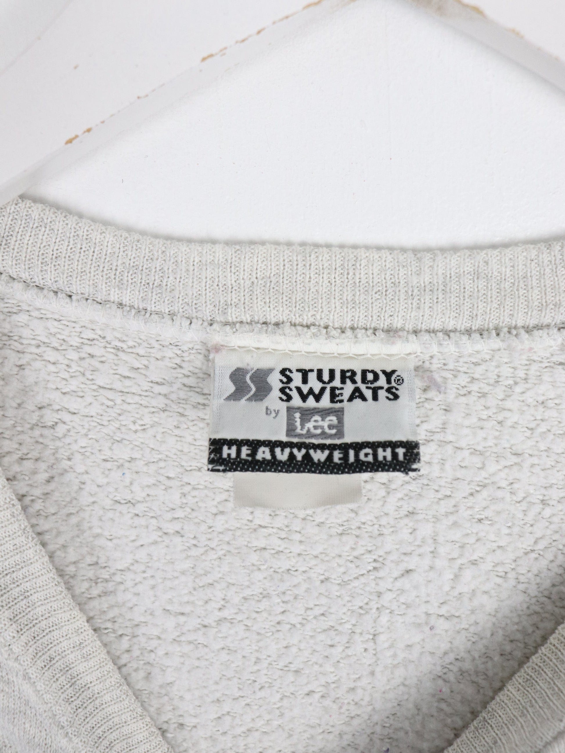 Vintage Lee Sweatshirt Womens Medium Grey Heart 3D from propervintagecanada