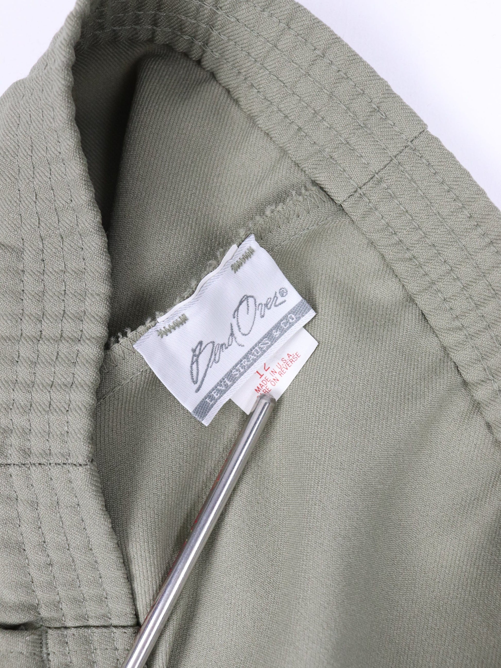 Vintage Levi's Bend Over Pants Womens 12 Green Pleated Causal Lightweight