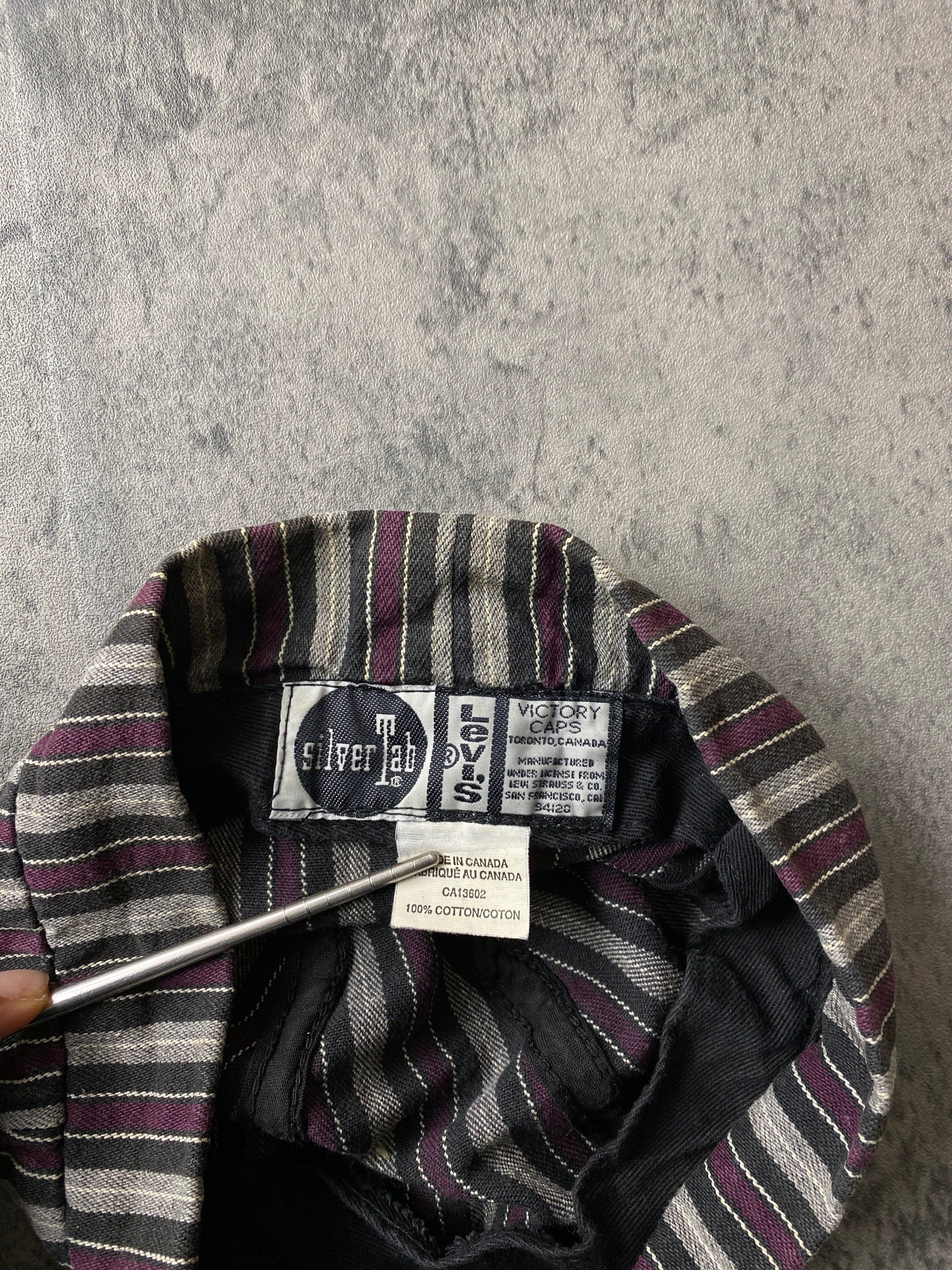 Vintage Levi's SilverTab Hat Cap Adult S/M Grey Brimless from propervintagecanada