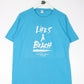 Vintage Life's A Beach T Shirt Fits Mens Large Blue 80s Funny USA from propervintagecanada