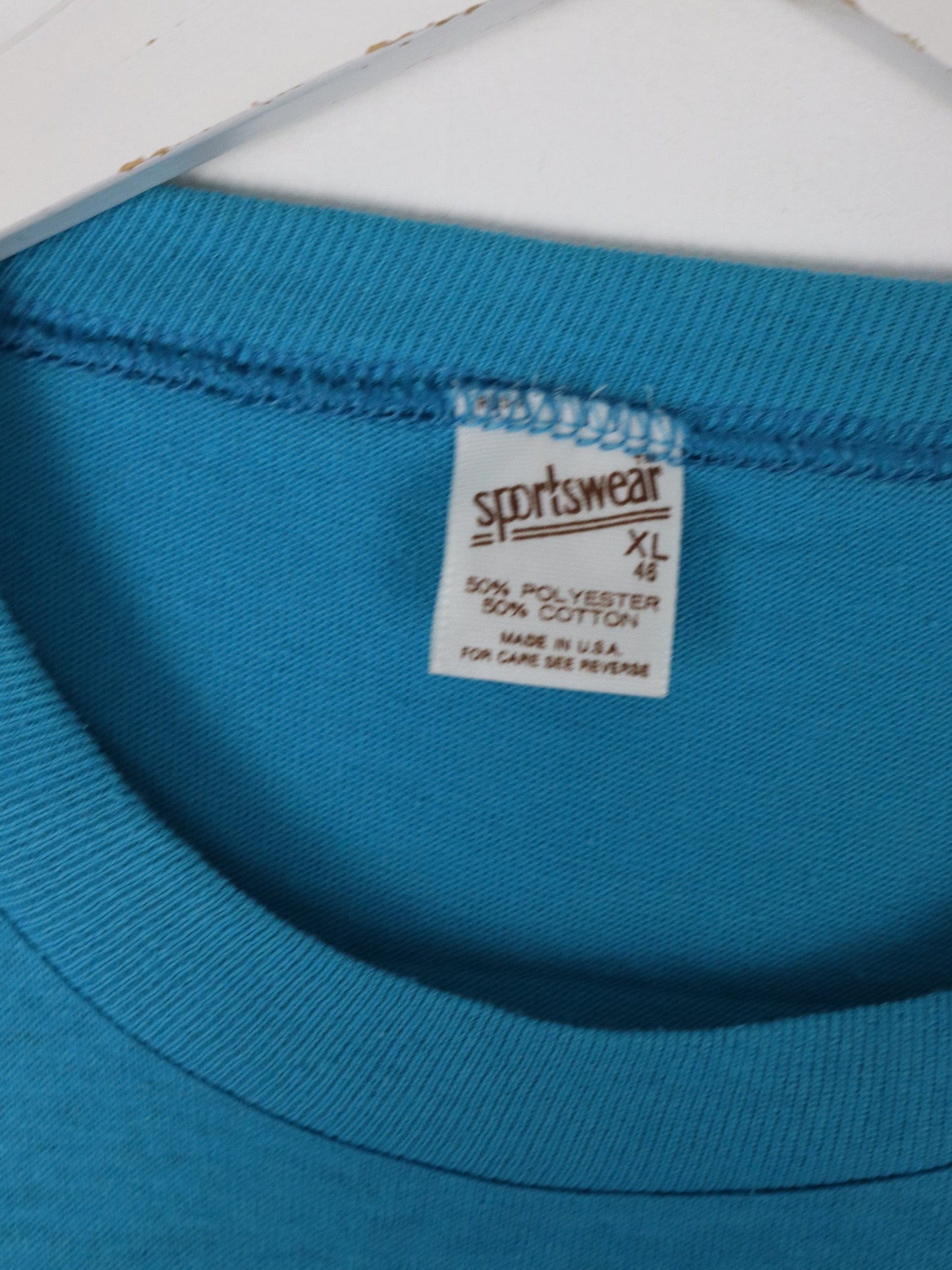 Vintage Life's A Beach T Shirt Fits Mens Large Blue 80s Funny USA from propervintagecanada