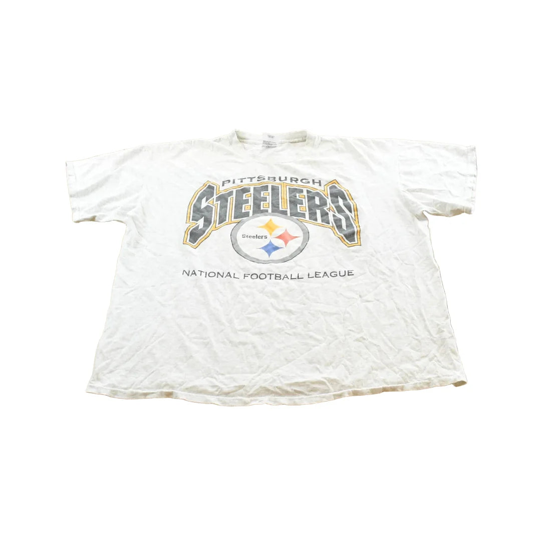 Vintage Logo Athletic 1990s Pittsburgh Steelers NFL Logo Athletic T-Shirt Mens 2XL from propervintagecanada