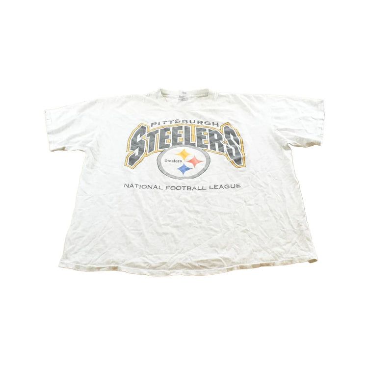 Vintage Logo Athletic 1990s Pittsburgh Steelers NFL Logo Athletic T-Shirt Mens 2XL from propervintagecanada