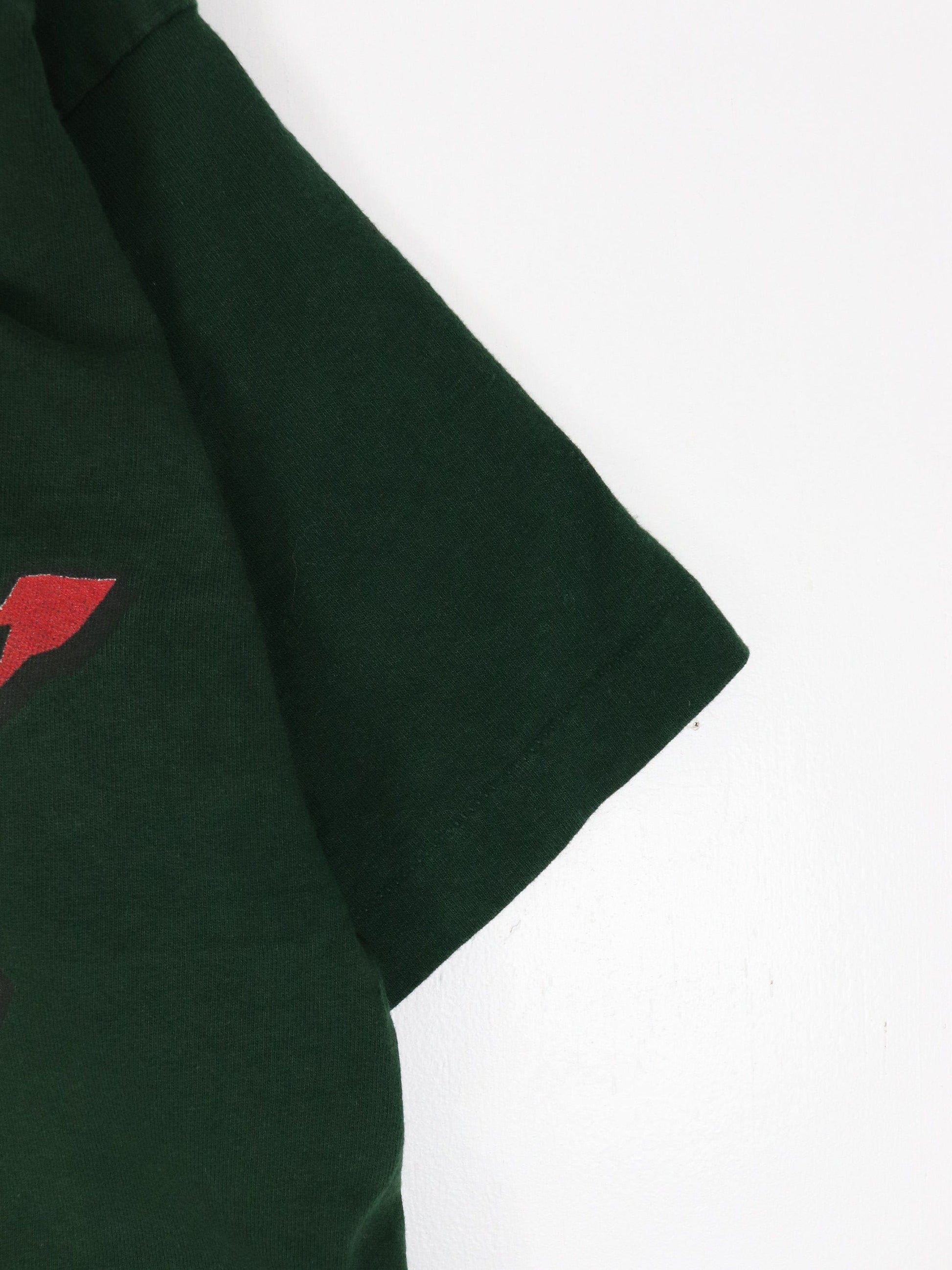 Vintage Looney Tunes T Shirt Mens Large Green Christmas Taz