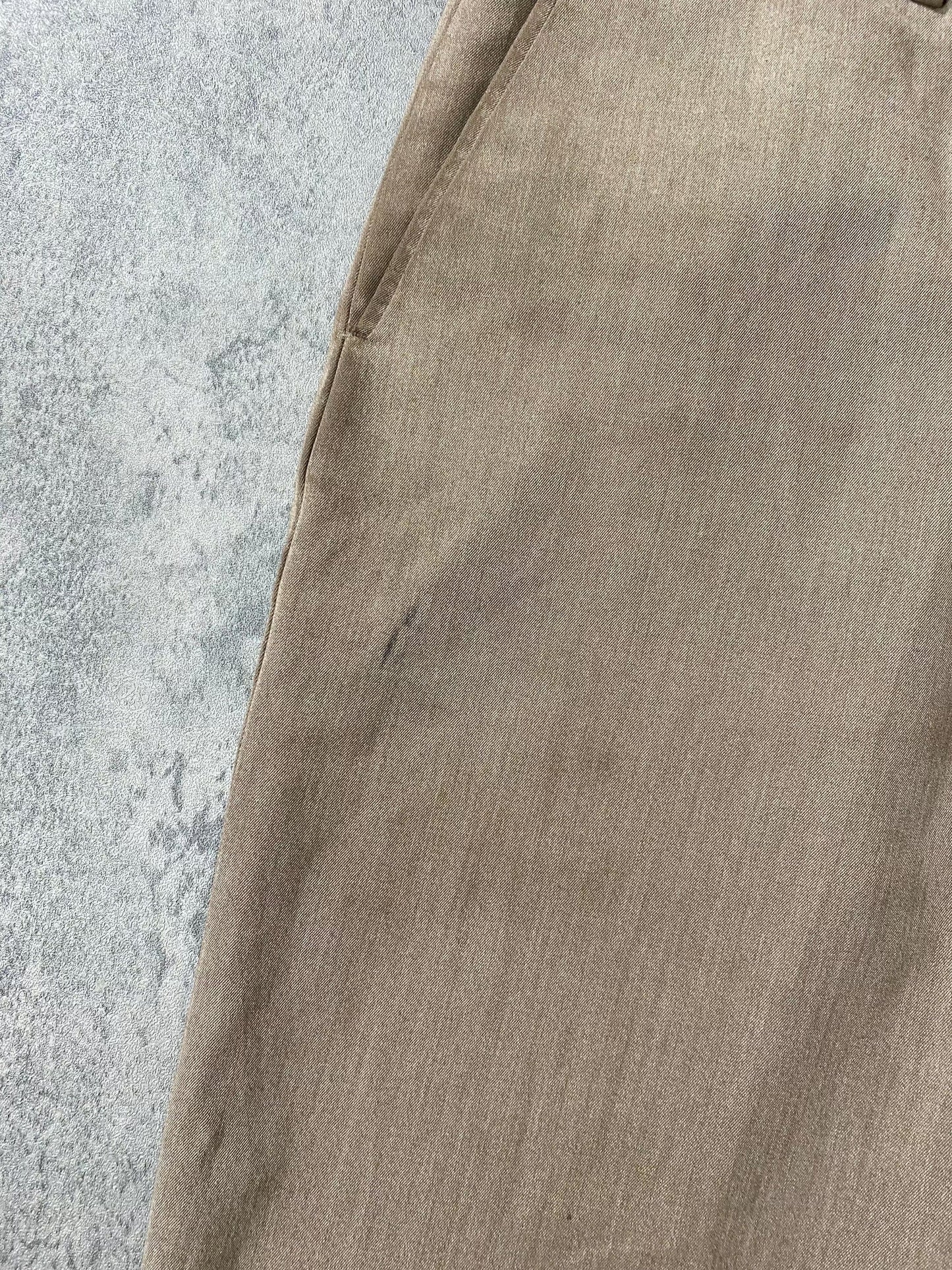 Vintage LR2 Louis Raphael Pants Fits Mens 34 x 26 Brown Pleated Dress Trousers from propervintagecanada