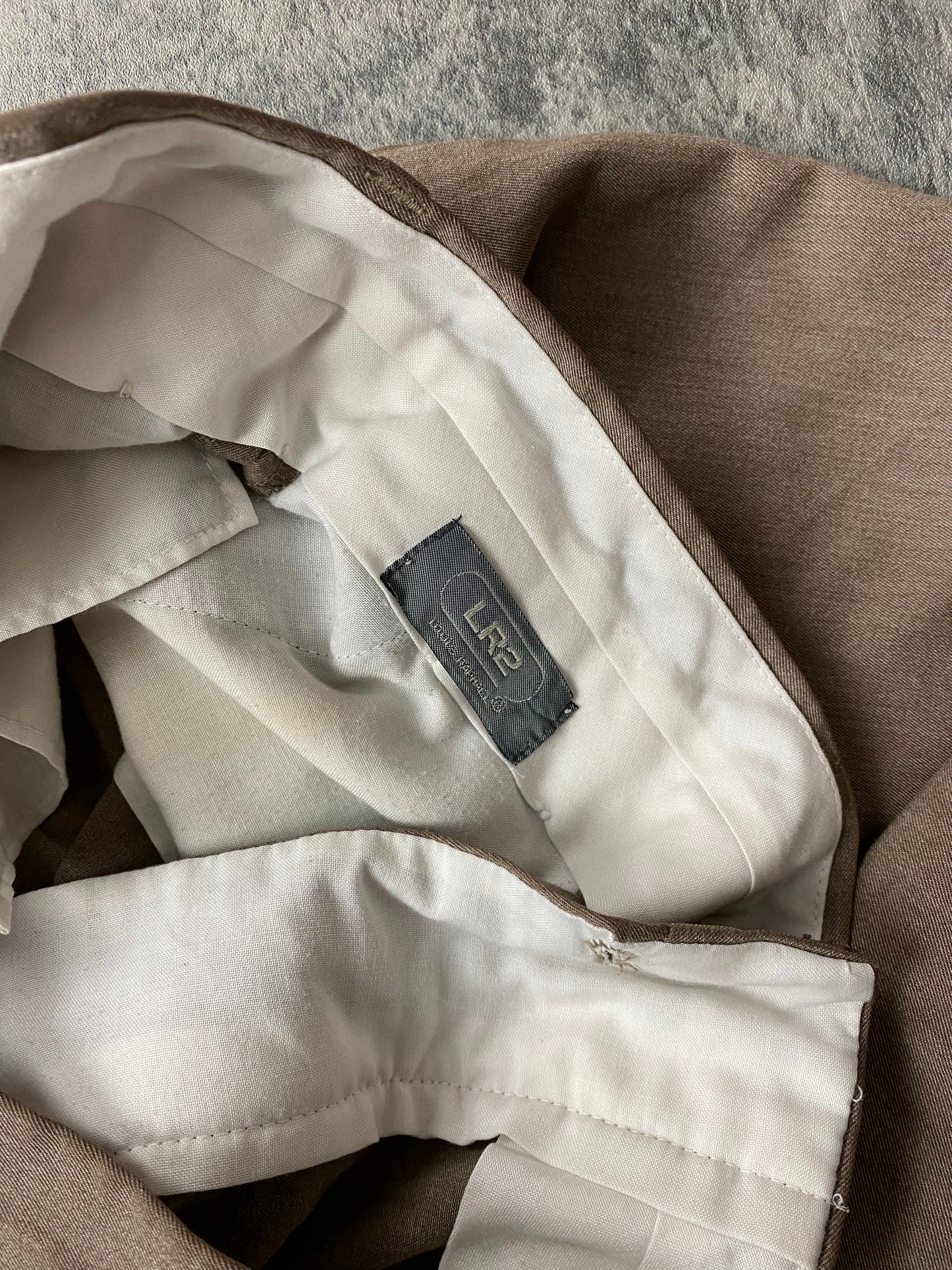 Vintage LR2 Louis Raphael Pants Fits Mens 34 x 26 Brown Pleated Dress Trousers from propervintagecanada