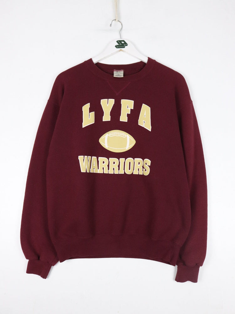 Vintage Lyfa Warriors Sweatshirt Mens Medium Red Football from propervintagecanada