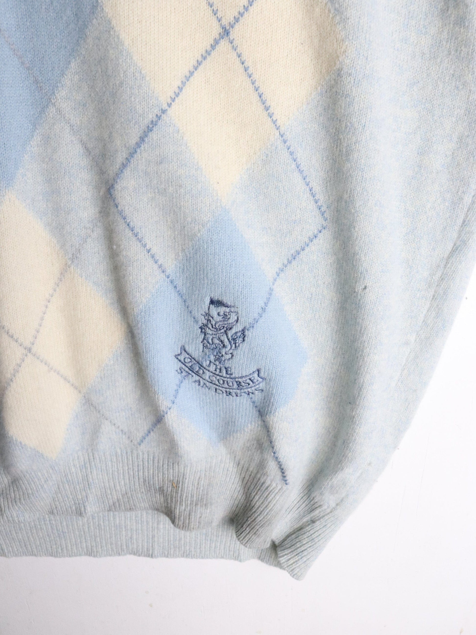 Vintage Lyle & Scott Knit Sweater Mens Large Wool Vest from propervintagecanada