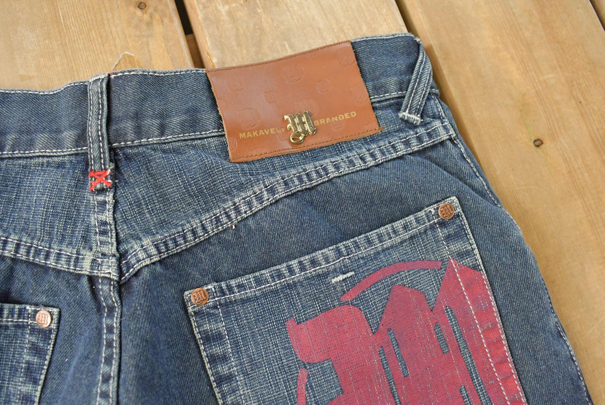 Vintage Makaveli Tupac Denim Jeans Y2K Hip Hop Streetwear (31 x 33 NWT) from propervintagecanada