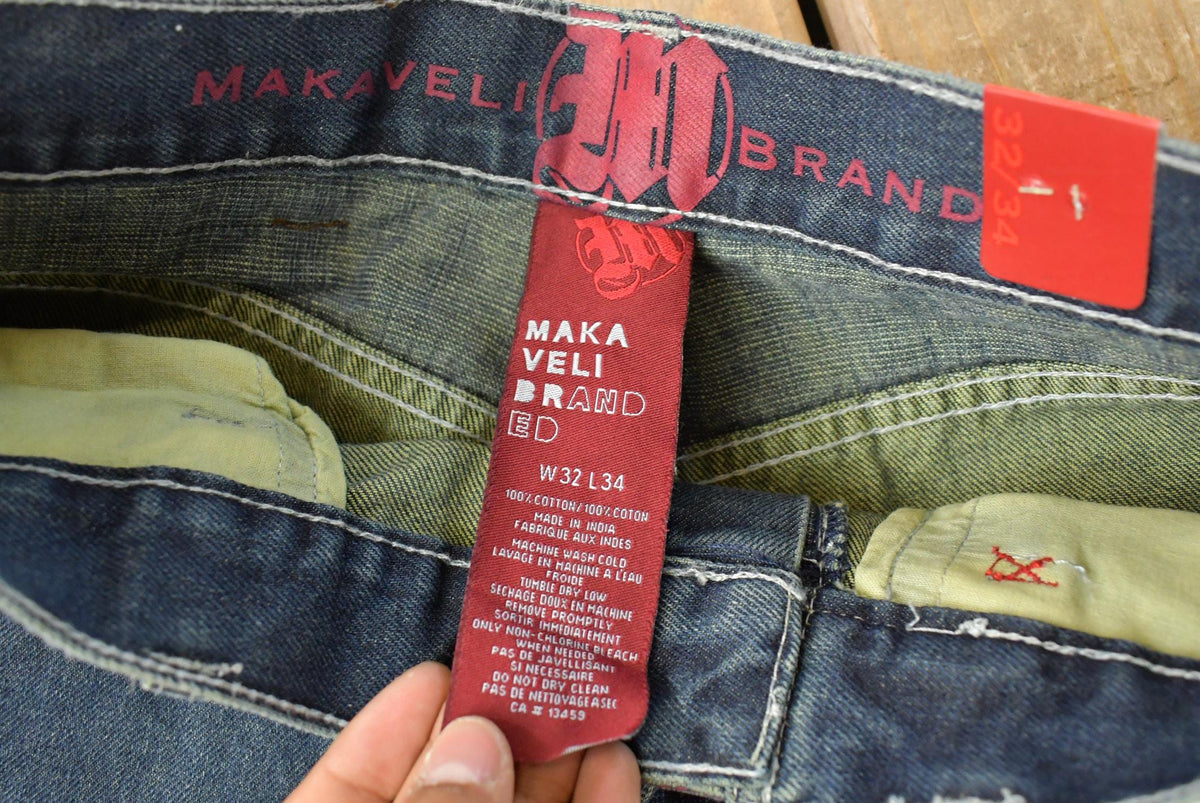 Vintage Makaveli Tupac Denim Jeans Y2K Hip Hop Streetwear (31 x 33 NWT) from propervintagecanada