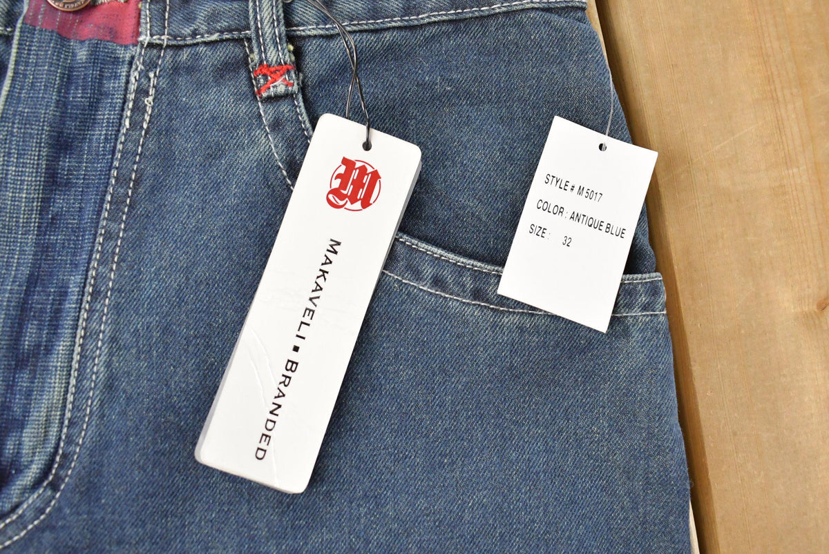 Vintage Makaveli Tupac Denim Jeans Y2K Hip Hop Streetwear (31 x 33 NWT) from propervintagecanada