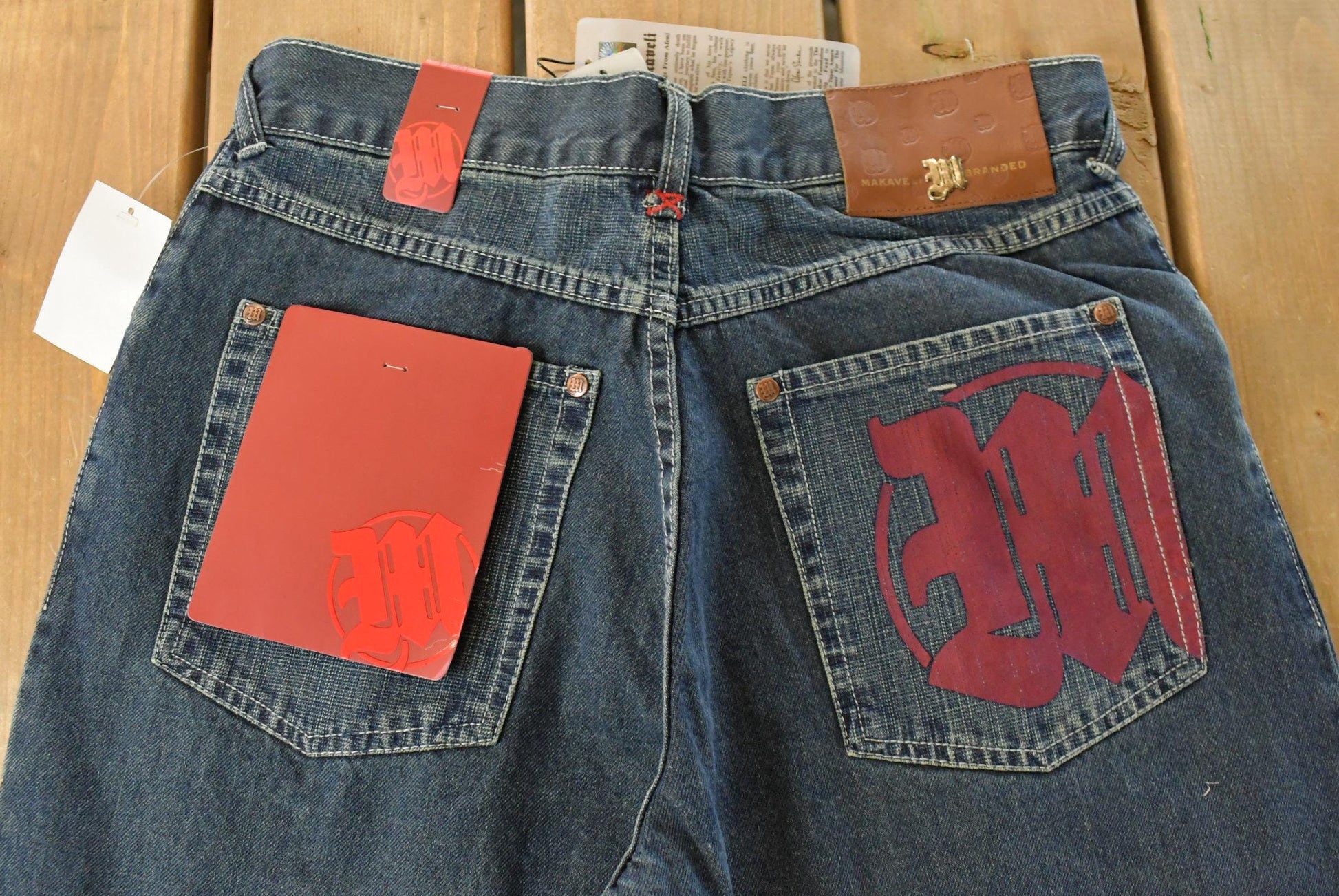 Vintage Makaveli Tupac Jeans, Y2K Hip Hop Streetwear (30x34 NWT) from propervintagecanada