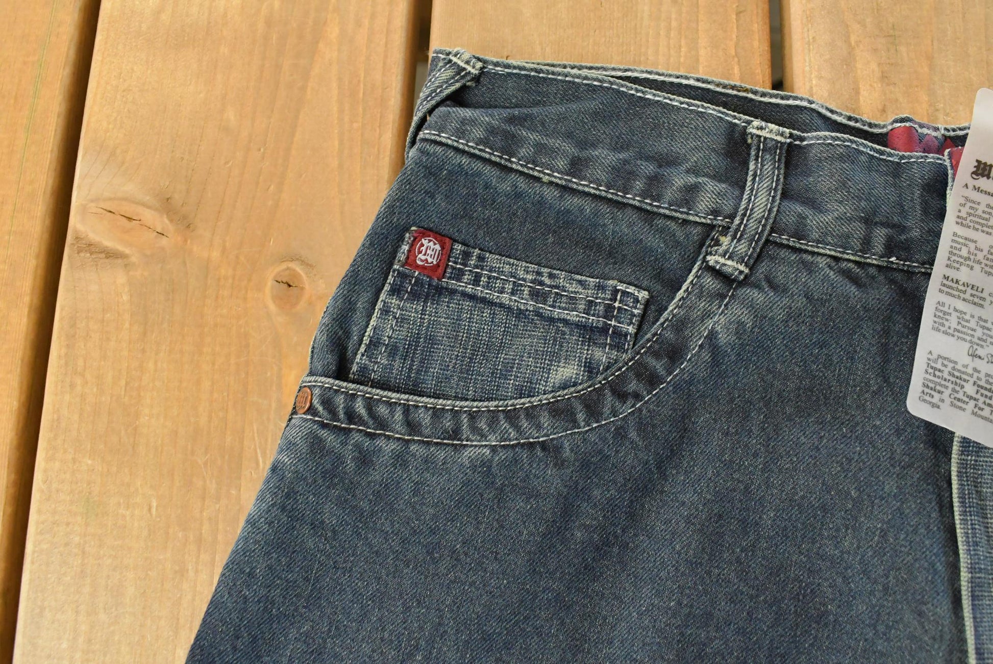 Vintage Makaveli Tupac Jeans, Y2K Hip Hop Streetwear (30x34 NWT) from propervintagecanada