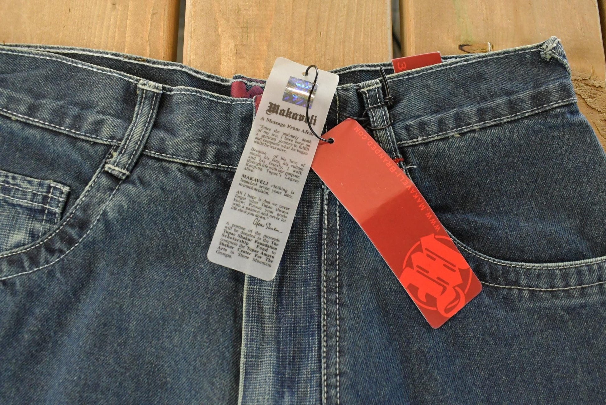 Vintage Makaveli Tupac Jeans, Y2K Hip Hop Streetwear (30x34 NWT) from propervintagecanada