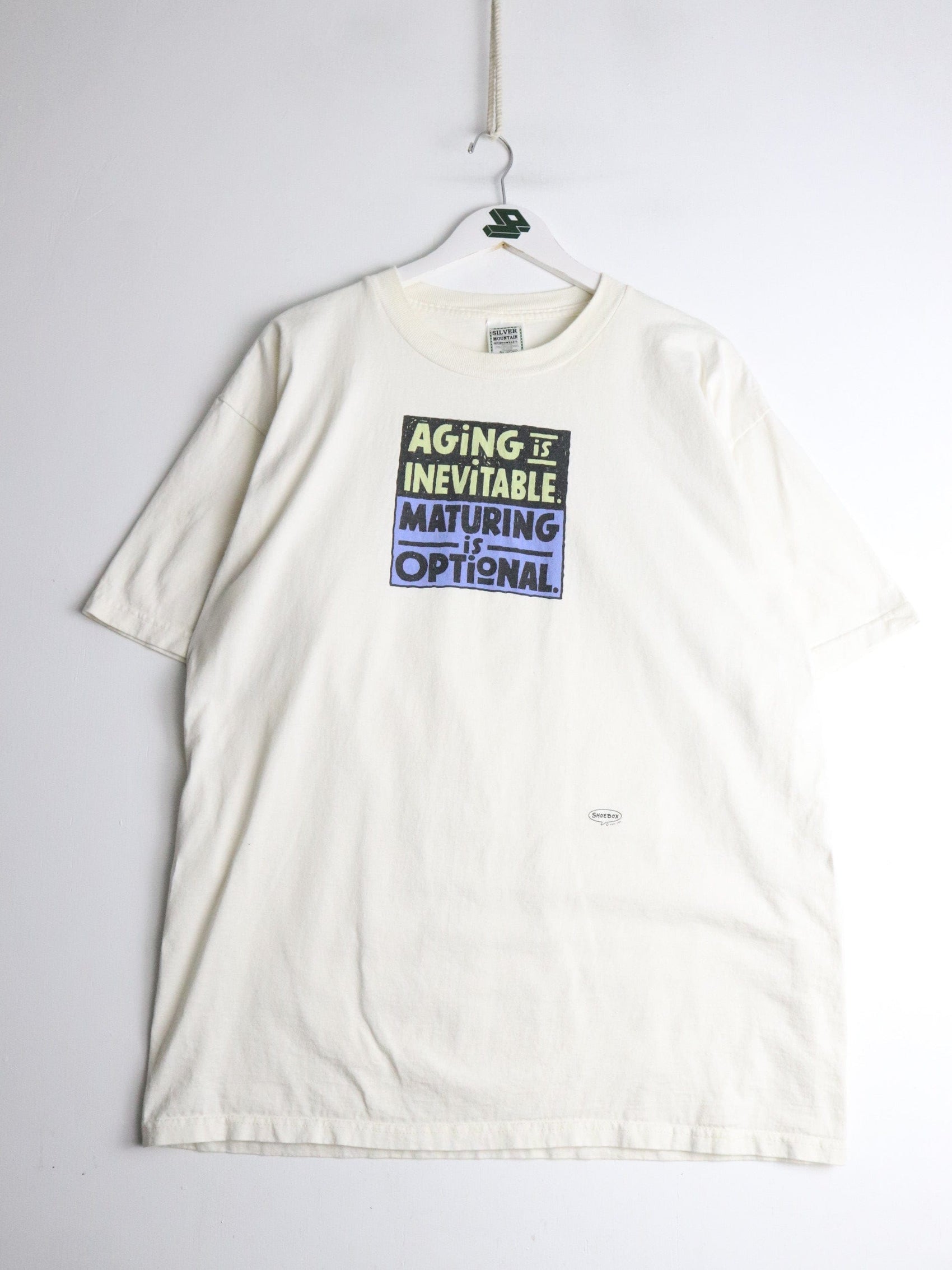 Vintage Maturing Is Optional T Shirt Mens XL White Funny from propervintagecanada