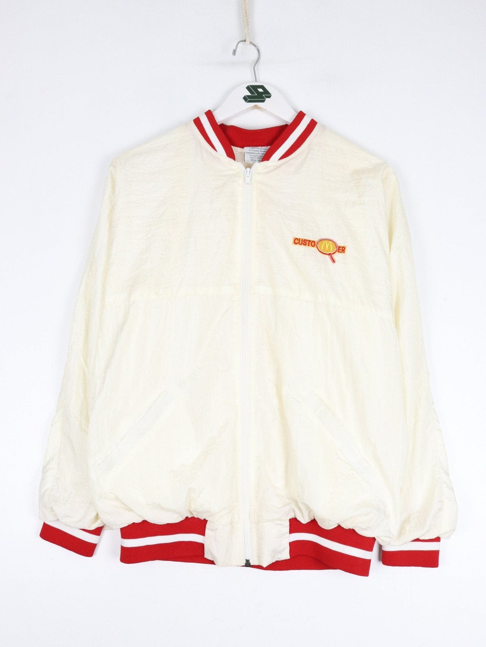 Vintage McDonalds Windbreaker Mens Small White Jacket