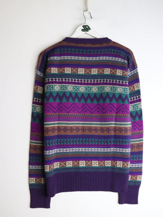 Vintage Meister Knit Sweater Mens Medium Purple