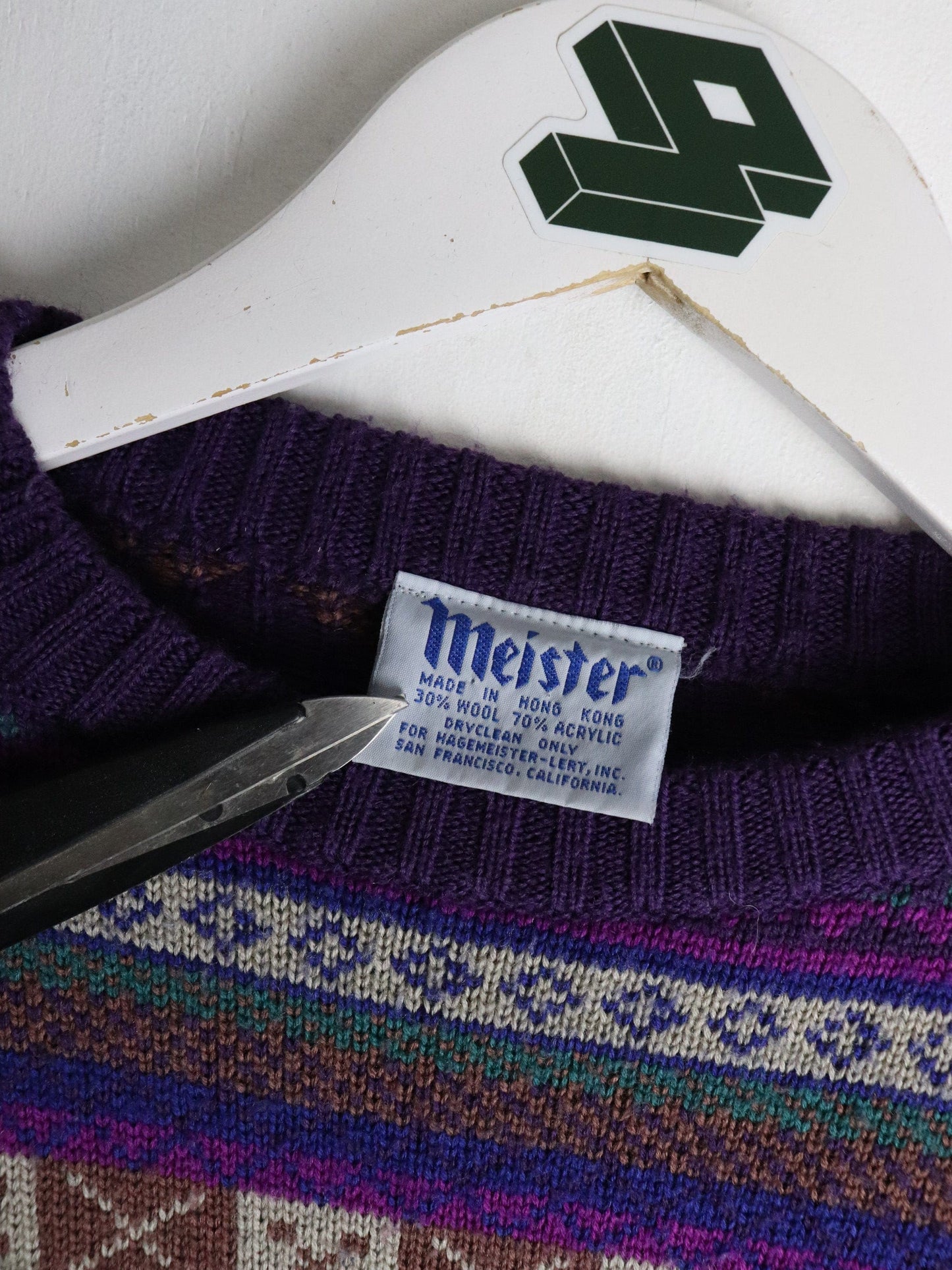 Vintage Meister Knit Sweater Mens Medium Purple from propervintagecanada