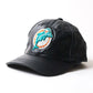 Vintage Miami Dolphins Hat Cap Adult Black Leather NFL Snap Back from propervintagecanada
